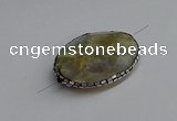 NGC1885 30*40mm - 30*45mm oval agate gemstone connectors