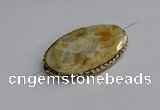 NGC1886 30*40mm - 30*45mm oval agate gemstone connectors