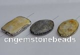 NGC1889 30*40mm - 30*45mm freeform agate gemstone connectors