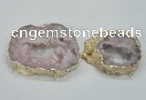 NGC202 50*60mm - 55*75mm freeform druzy agate connectors