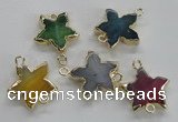 NGC217 24mm - 25mm star agate gemstone connectors wholesale