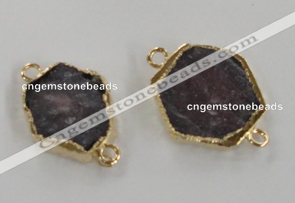 NGC222 20*22mm - 25*28mm freeform tourmaline gemstone connectors