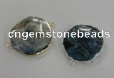 NGC239 30*35mm - 35*40mm freeform agate gemstone connectors