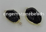 NGC244 20*30mm - 25*35mm freeform druzy agate gemstone connectors