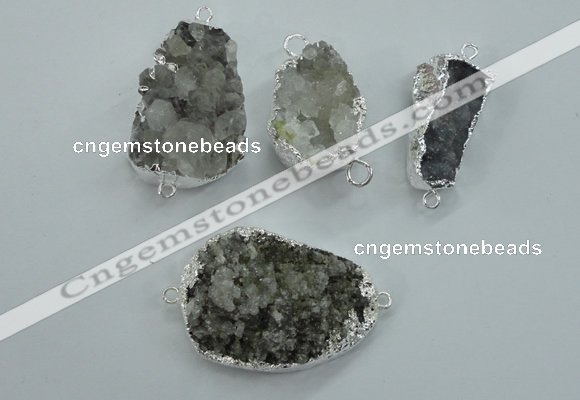 NGC25 15*20mm - 25*35mm freeform druzy agate connectors