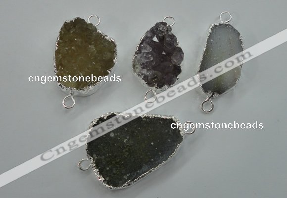 NGC26 20*30mm - 40*50mm freeform druzy agate connectors