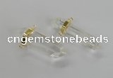 NGC265 10*35mm - 15*30mm faceted nuggets white crystal connectors