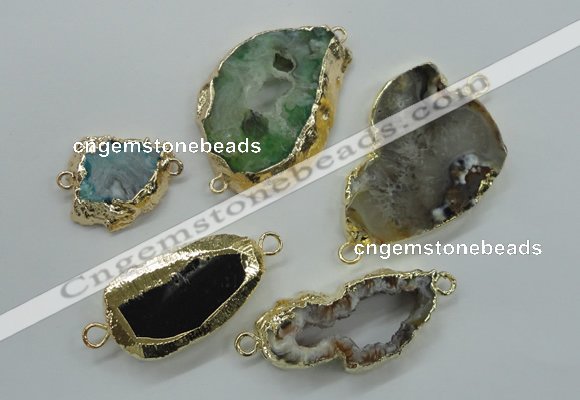NGC27 18*22mm - 30*40mm freeform druzy agate connectors