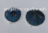 NGC277 30*35mm - 35*40mm freeform agate gemstone connectors