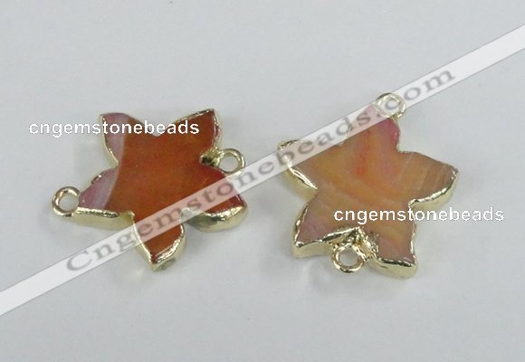 NGC293 24*26mm star agate gemstone connectors wholesale
