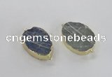 NGC314 18*25mm - 25*30mm freeform labradorite gemstone connectors