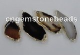 NGC315 25*35mm - 25*55mm freeform agate gemstone connectors