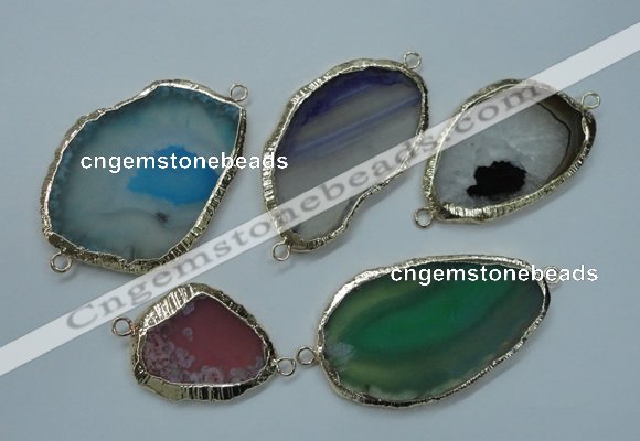 NGC34 25*35mm - 40*55mm freeform druzy agate connectors