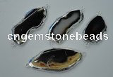 NGC35 20*40mm - 30*60mm freeform agate connectors