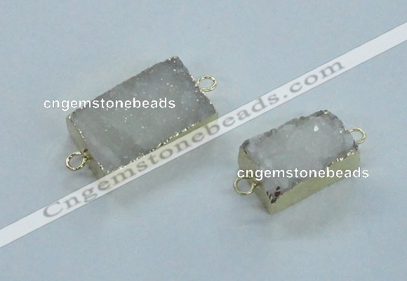 NGC367 15*20mm - 18*30mm freeform druzy agate gemstone connectors