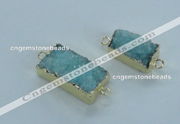 NGC368 15*20mm - 18*30mm freeform druzy agate gemstone connectors