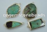 NGC39 25*35mm - 35*45mm freeform australia chrysoprase connectors