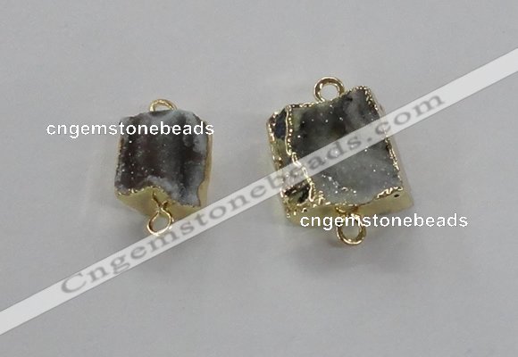 NGC426 12*14mm - 15*18mm freeform druzy agate connectors