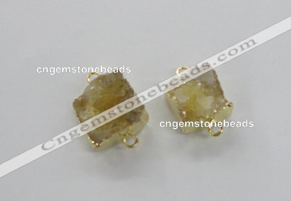 NGC429 12*14mm - 15*18mm freeform druzy agate connectors