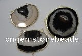 NGC43 50*60mm - 55*80mm freeform druzy agate connectors