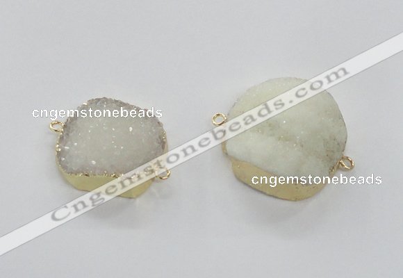 NGC434 20*25mm - 25*30mm freeform druzy agate gemstone connectors