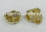 NGC441 25*35mm - 35*45mm freeform druzy agate gemstone connectors