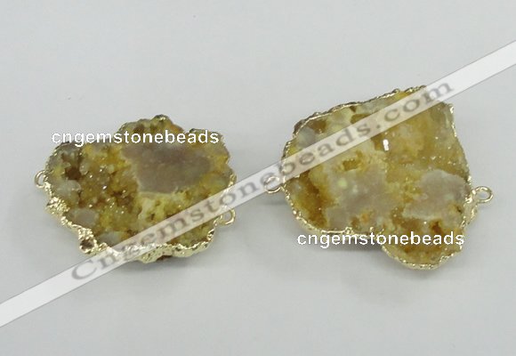 NGC441 25*35mm - 35*45mm freeform druzy agate gemstone connectors