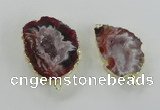 NGC446 18*25mm - 25*35mm freeform druzy agate gemstone connectors