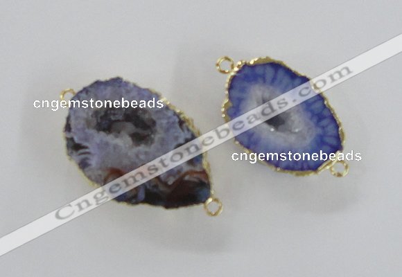 NGC447 18*25mm - 25*35mm freeform druzy agate gemstone connectors