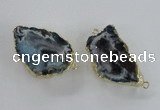 NGC448 18*25mm - 25*35mm freeform druzy agate gemstone connectors