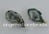 NGC449 18*25mm - 25*35mm freeform druzy agate gemstone connectors