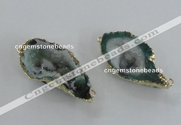 NGC449 18*25mm - 25*35mm freeform druzy agate gemstone connectors