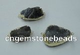 NGC45 18*25mm - 25*35mm freeform druzy agate connectors