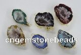 NGC451 18*25mm - 25*35mm freeform druzy agate gemstone connectors