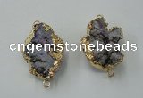 NGC46 20*30mm - 25*35mm freeform druzy agate connectors