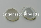 NGC467 30*35mm - 30*40mm freeform druzy agate gemstone connectors