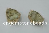 NGC47 25*35mm - 30*45mm freeform druzy agate connectors