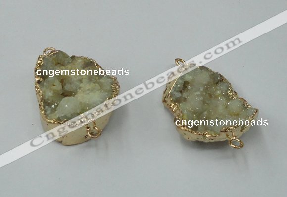 NGC47 25*35mm - 30*45mm freeform druzy agate connectors