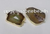 NGC478 25*30mm - 35*40mm freefrom druzy agate gemstone connectors