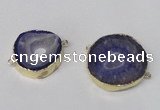 NGC479 25*30mm - 35*40mm freefrom druzy agate gemstone connectors