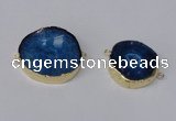 NGC481 25*30mm - 35*40mm freefrom druzy agate gemstone connectors