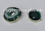 NGC482 25*30mm - 35*40mm freefrom druzy agate gemstone connectors