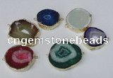 NGC483 25*30mm - 35*40mm freefrom druzy agate gemstone connectors