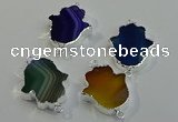 NGC5016 22*30mm - 25*35mm hamsahand agate gemstone connectors