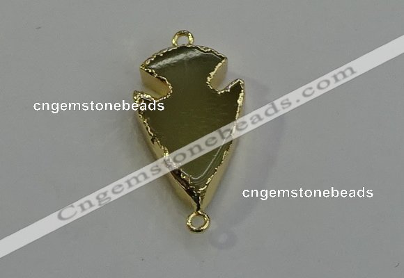 NGC5051 20*35mm – 25*40mm arrowhead lemon quartz connectors