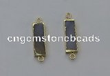 NGC5055 8*28mm - 10*30mm rectangle agate gemstone connectors