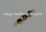 NGC5057 10*25mm - 10*35mm freeform amethyst gemstone connectors