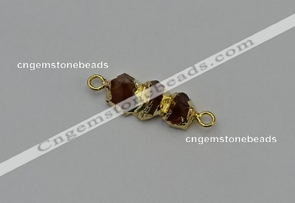 NGC5059 10*25mm - 10*35mm freeform citrine gemstone connectors