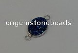 NGC5061 15*20mm oval plated druzy agate connectors wholesale