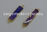 NGC5067 8*35mm - 10*40mm rectangle agate gemstone connectors